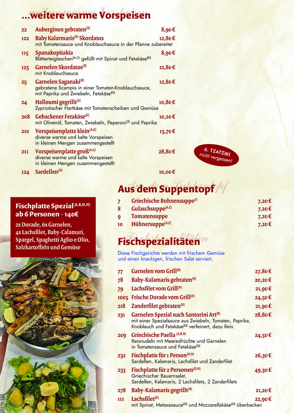 Restaurant Korfu Stahnsdorf Speisekarte 3